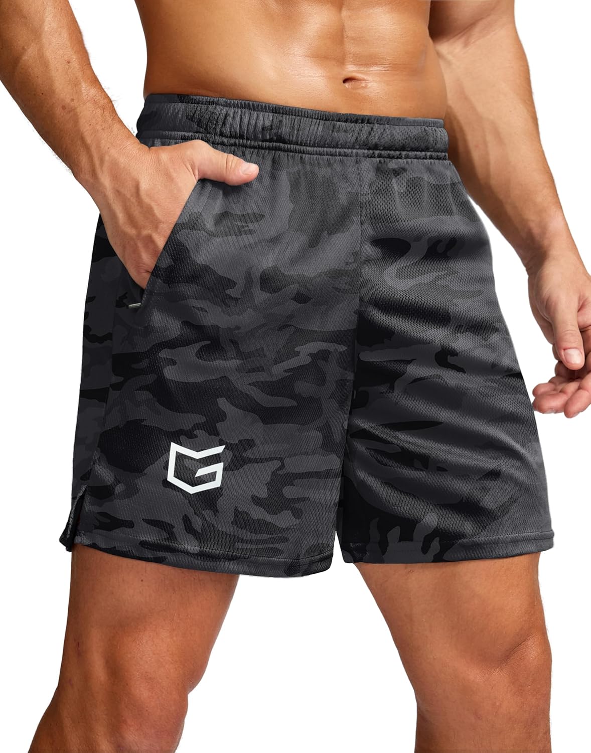 Men's 5"/ 7"/ 9" Workout Running Shorts Quick Dry Lightweight Gym Shorts with Zip Pockets