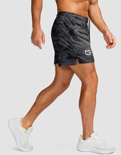 Men's 5"/ 7"/ 9" Workout Running Shorts Quick Dry Lightweight Gym Shorts with Zip Pockets