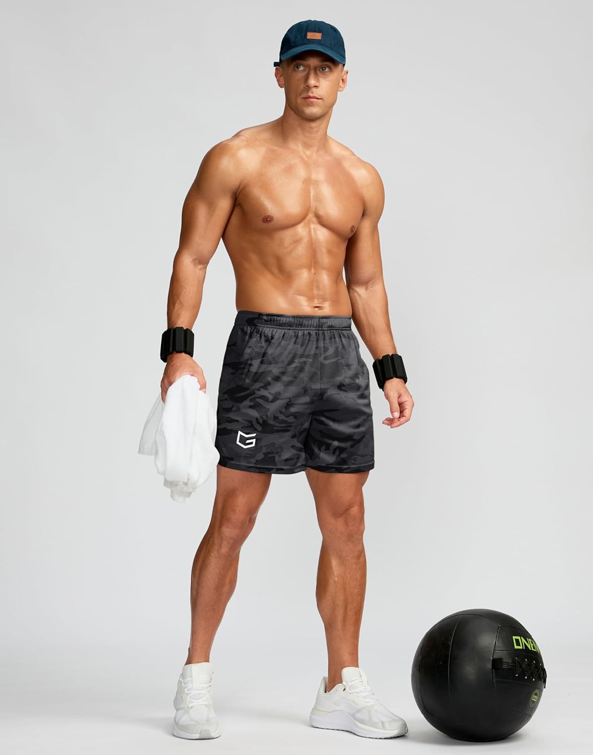 Men's 5"/ 7"/ 9" Workout Running Shorts Quick Dry Lightweight Gym Shorts with Zip Pockets