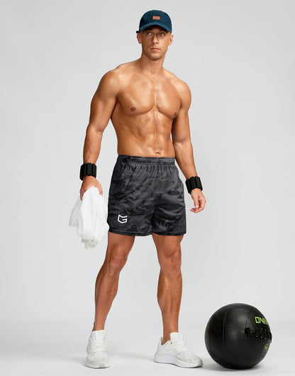 Men's 5"/ 7"/ 9" Workout Running Shorts Quick Dry Lightweight Gym Shorts with Zip Pockets