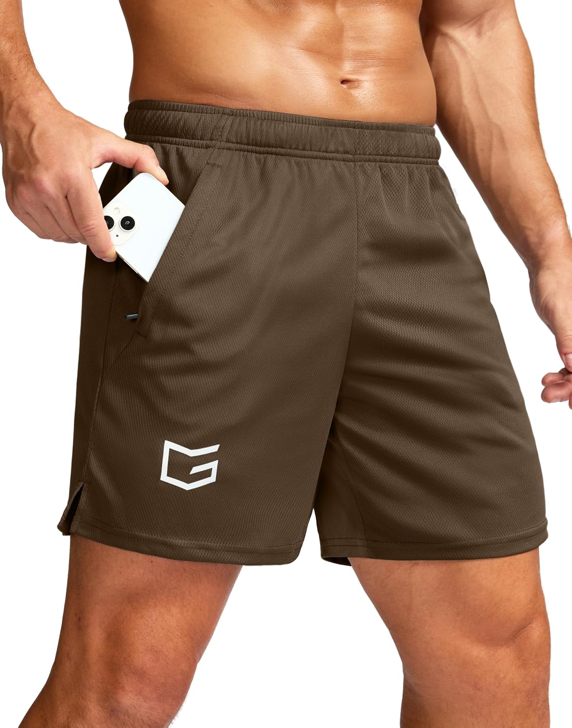 Men's 5"/ 7"/ 9" Workout Running Shorts Quick Dry Lightweight Gym Shorts with Zip Pockets