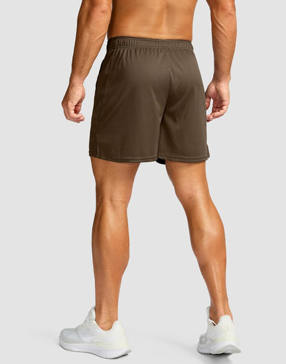 Men's 5"/ 7"/ 9" Workout Running Shorts Quick Dry Lightweight Gym Shorts with Zip Pockets