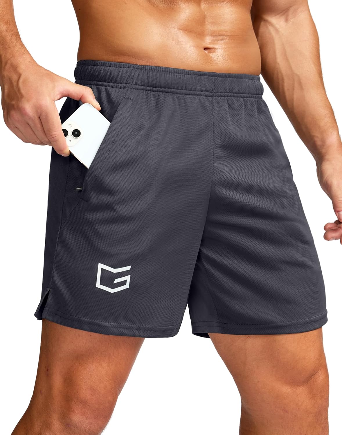 Men's 5"/ 7"/ 9" Workout Running Shorts Quick Dry Lightweight Gym Shorts with Zip Pockets