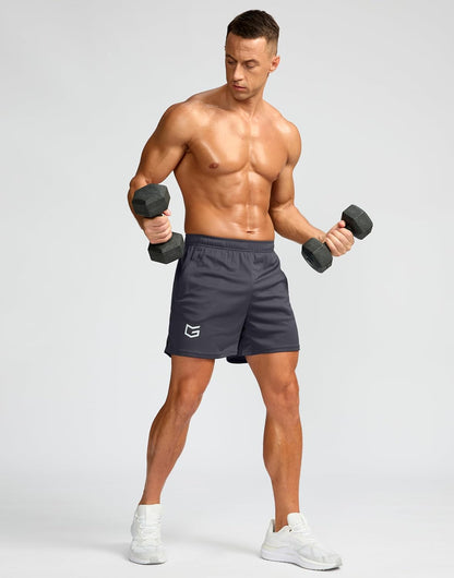 Men's 5"/ 7"/ 9" Workout Running Shorts Quick Dry Lightweight Gym Shorts with Zip Pockets