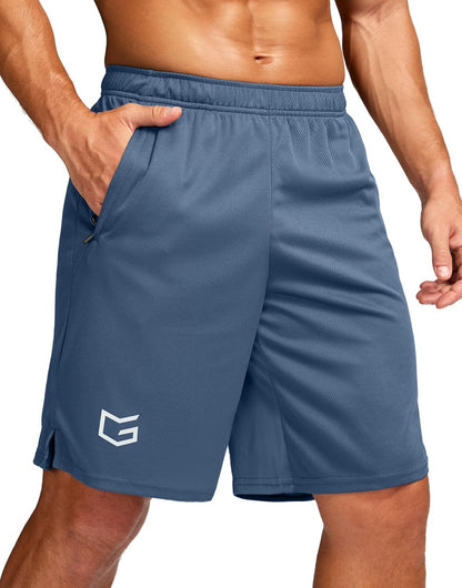 Men's 5"/ 7"/ 9" Workout Running Shorts Quick Dry Lightweight Gym Shorts with Zip Pockets