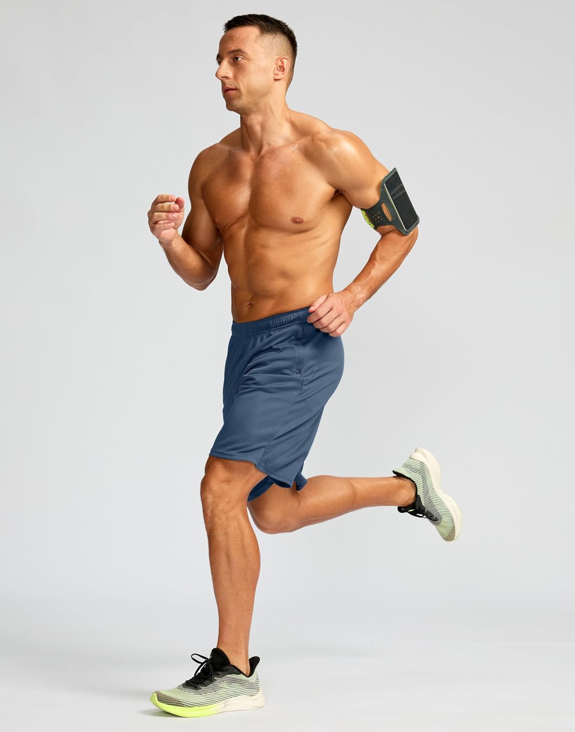 Men's 5"/ 7"/ 9" Workout Running Shorts Quick Dry Lightweight Gym Shorts with Zip Pockets