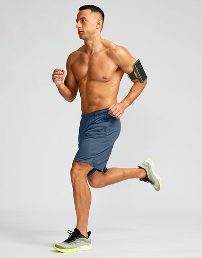 Men's 5"/ 7"/ 9" Workout Running Shorts Quick Dry Lightweight Gym Shorts with Zip Pockets