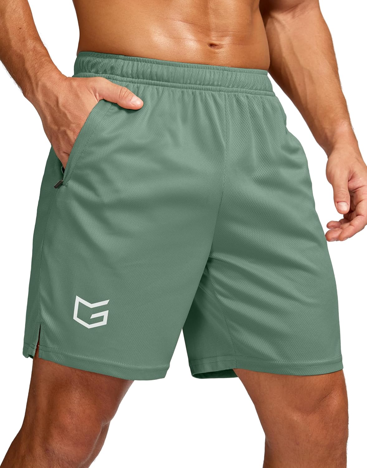 Men's 5"/ 7"/ 9" Workout Running Shorts Quick Dry Lightweight Gym Shorts with Zip Pockets