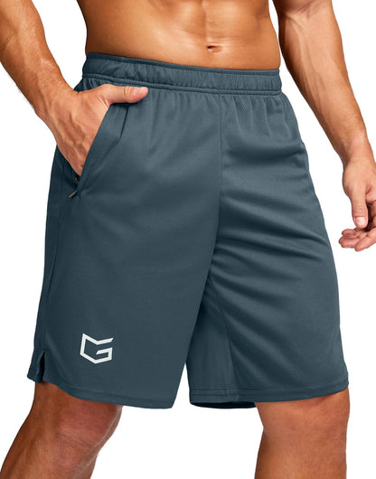 Men's 5"/ 7"/ 9" Workout Running Shorts Quick Dry Lightweight Gym Shorts with Zip Pockets