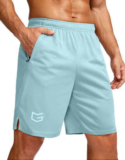 Men's 5"/ 7"/ 9" Workout Running Shorts Quick Dry Lightweight Gym Shorts with Zip Pockets