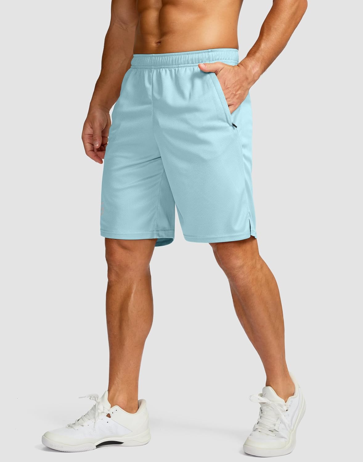 Men's 5"/ 7"/ 9" Workout Running Shorts Quick Dry Lightweight Gym Shorts with Zip Pockets
