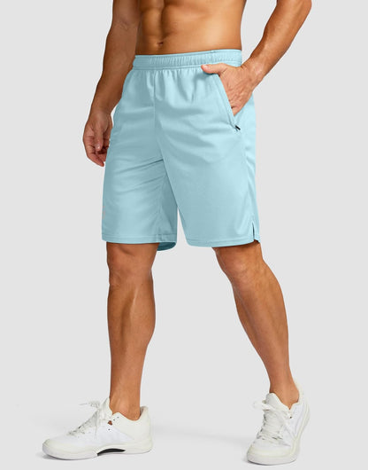 Men's 5"/ 7"/ 9" Workout Running Shorts Quick Dry Lightweight Gym Shorts with Zip Pockets