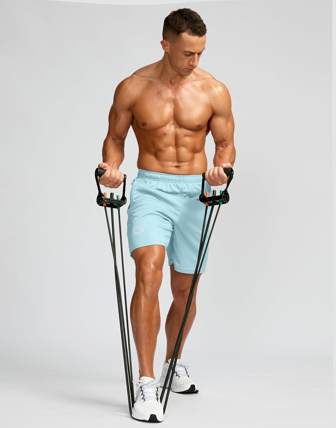 Men's 5"/ 7"/ 9" Workout Running Shorts Quick Dry Lightweight Gym Shorts with Zip Pockets