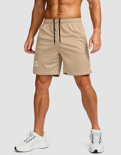 Men's 5"/ 7"/ 9" Workout Running Shorts Quick Dry Lightweight Gym Shorts with Zip Pockets