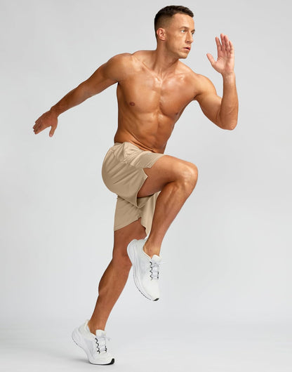 Men's 5"/ 7"/ 9" Workout Running Shorts Quick Dry Lightweight Gym Shorts with Zip Pockets