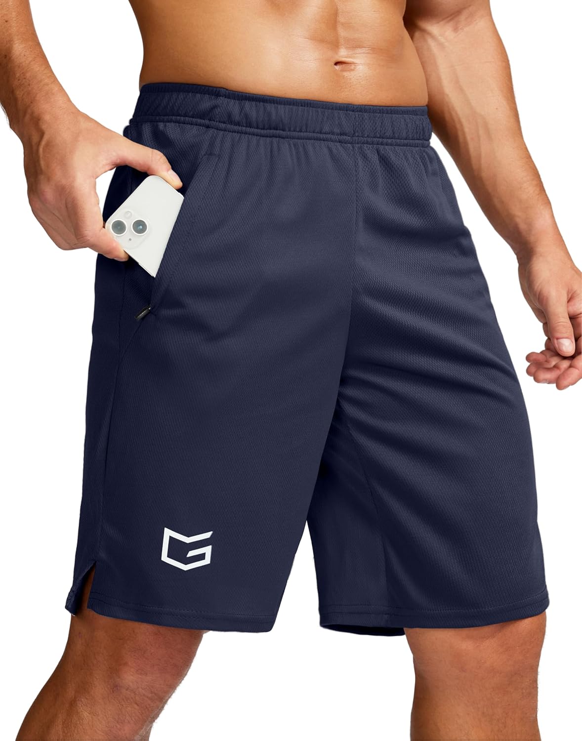 Men's 5"/ 7"/ 9" Workout Running Shorts Quick Dry Lightweight Gym Shorts with Zip Pockets