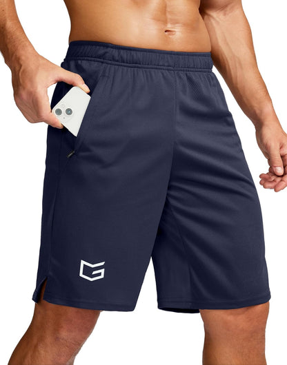 Men's 5"/ 7"/ 9" Workout Running Shorts Quick Dry Lightweight Gym Shorts with Zip Pockets