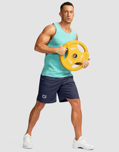 Men's 5"/ 7"/ 9" Workout Running Shorts Quick Dry Lightweight Gym Shorts with Zip Pockets