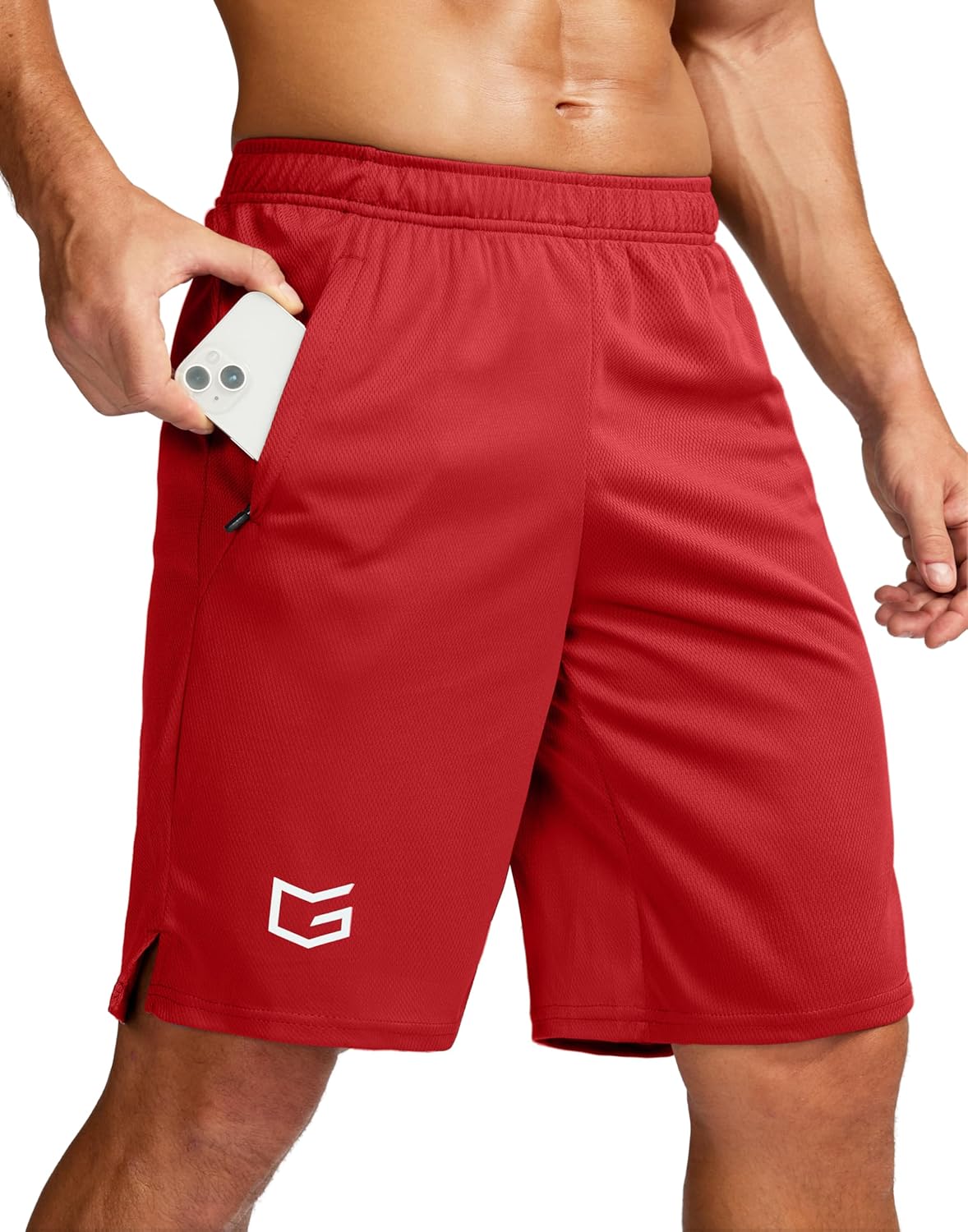 Men's 5"/ 7"/ 9" Workout Running Shorts Quick Dry Lightweight Gym Shorts with Zip Pockets