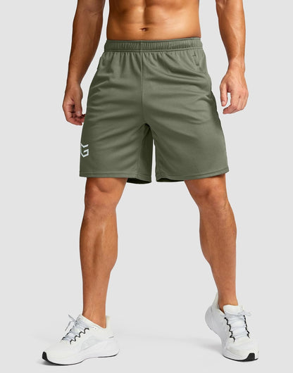 Men's 5"/ 7"/ 9" Workout Running Shorts Quick Dry Lightweight Gym Shorts with Zip Pockets