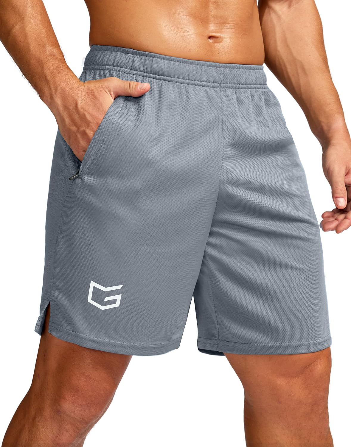 Men's 5"/ 7"/ 9" Workout Running Shorts Quick Dry Lightweight Gym Shorts with Zip Pockets