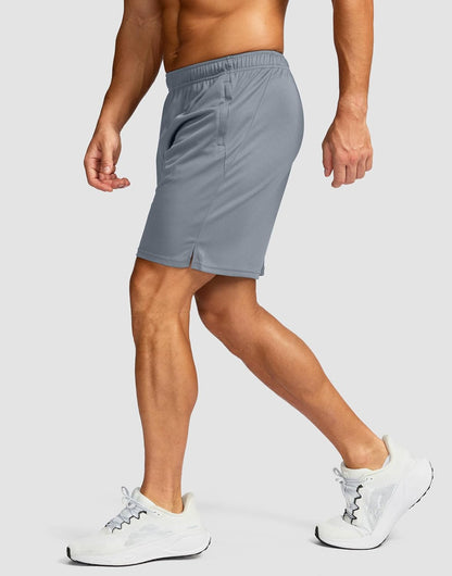 Men's 5"/ 7"/ 9" Workout Running Shorts Quick Dry Lightweight Gym Shorts with Zip Pockets