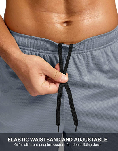 Men's 5"/ 7"/ 9" Workout Running Shorts Quick Dry Lightweight Gym Shorts with Zip Pockets