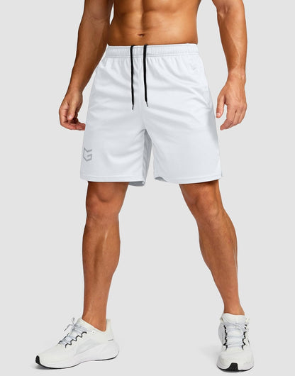 Men's 5"/ 7"/ 9" Workout Running Shorts Quick Dry Lightweight Gym Shorts with Zip Pockets