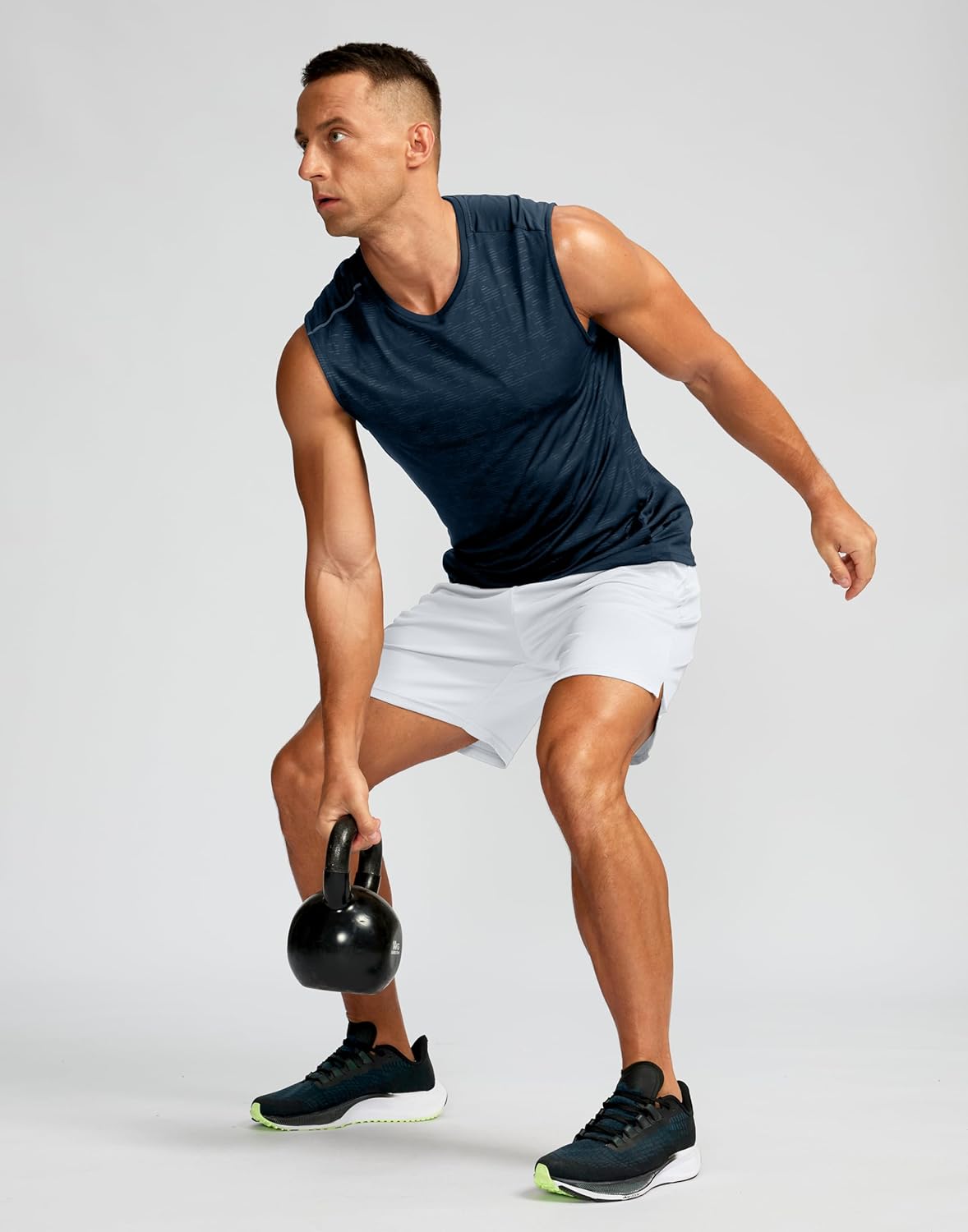 Men's 5"/ 7"/ 9" Workout Running Shorts Quick Dry Lightweight Gym Shorts with Zip Pockets