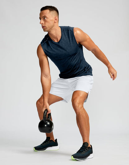 Men's 5"/ 7"/ 9" Workout Running Shorts Quick Dry Lightweight Gym Shorts with Zip Pockets