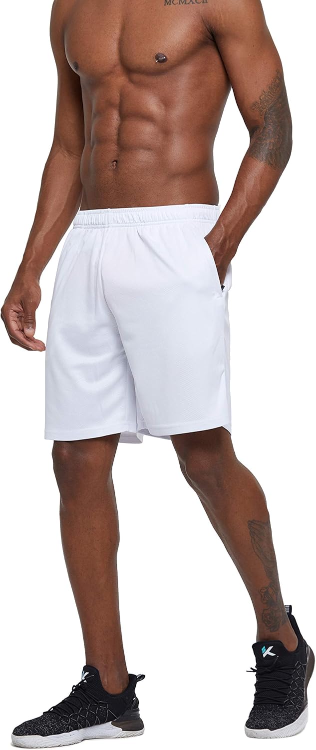 Men's 5"/ 7"/ 9" Workout Running Shorts Quick Dry Lightweight Gym Shorts with Zip Pockets