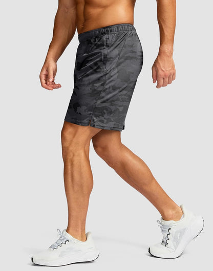 Men's 5"/ 7"/ 9" Workout Running Shorts Quick Dry Lightweight Gym Shorts with Zip Pockets