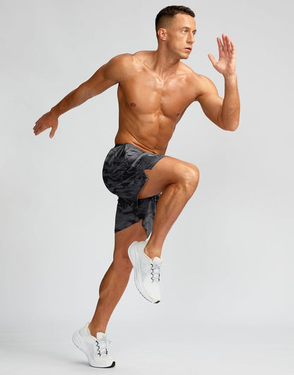 Men's 5"/ 7"/ 9" Workout Running Shorts Quick Dry Lightweight Gym Shorts with Zip Pockets