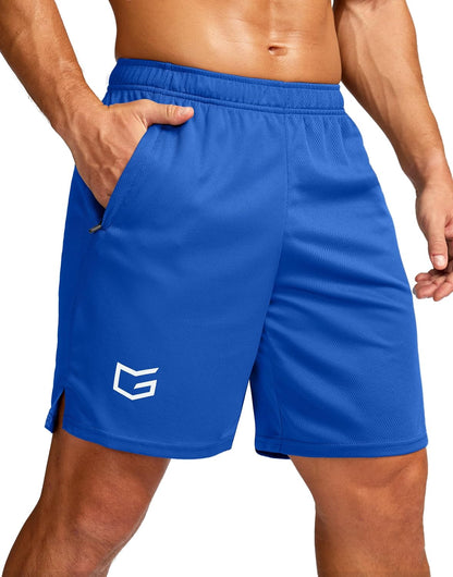 Men's 5"/ 7"/ 9" Workout Running Shorts Quick Dry Lightweight Gym Shorts with Zip Pockets