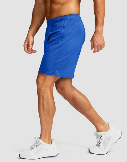Men's 5"/ 7"/ 9" Workout Running Shorts Quick Dry Lightweight Gym Shorts with Zip Pockets