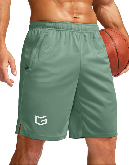 Men's 5"/ 7"/ 9" Workout Running Shorts Quick Dry Lightweight Gym Shorts with Zip Pockets