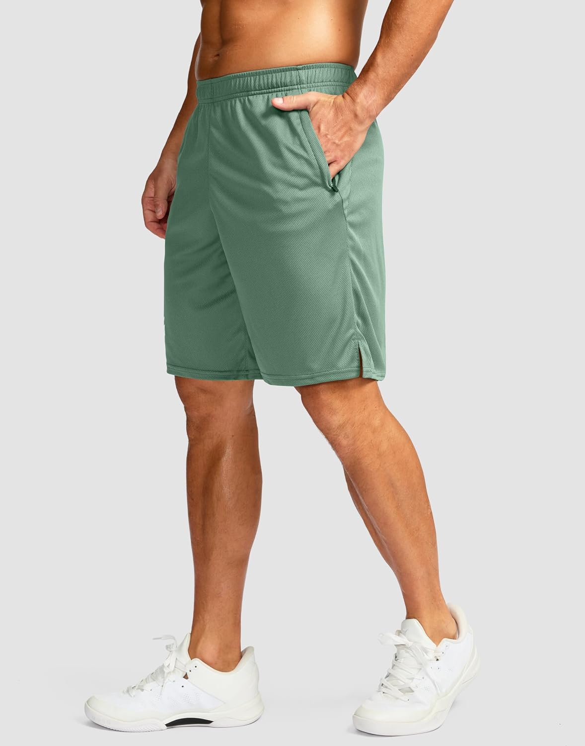 Men's 5"/ 7"/ 9" Workout Running Shorts Quick Dry Lightweight Gym Shorts with Zip Pockets