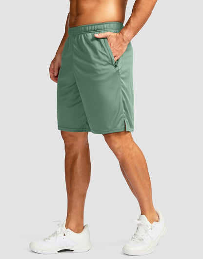 Men's 5"/ 7"/ 9" Workout Running Shorts Quick Dry Lightweight Gym Shorts with Zip Pockets