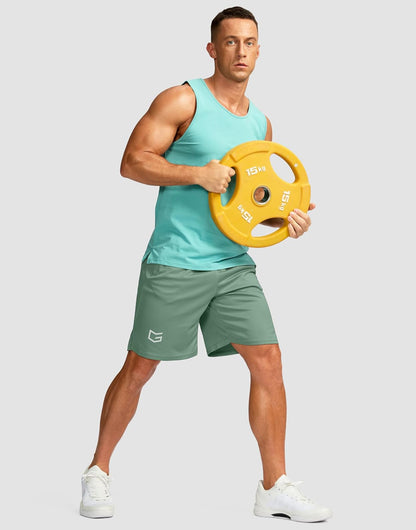 Men's 5"/ 7"/ 9" Workout Running Shorts Quick Dry Lightweight Gym Shorts with Zip Pockets