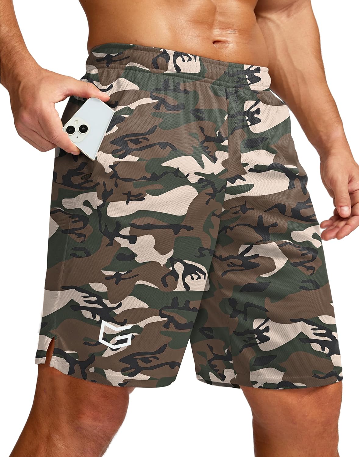 Men's 5"/ 7"/ 9" Workout Running Shorts Quick Dry Lightweight Gym Shorts with Zip Pockets