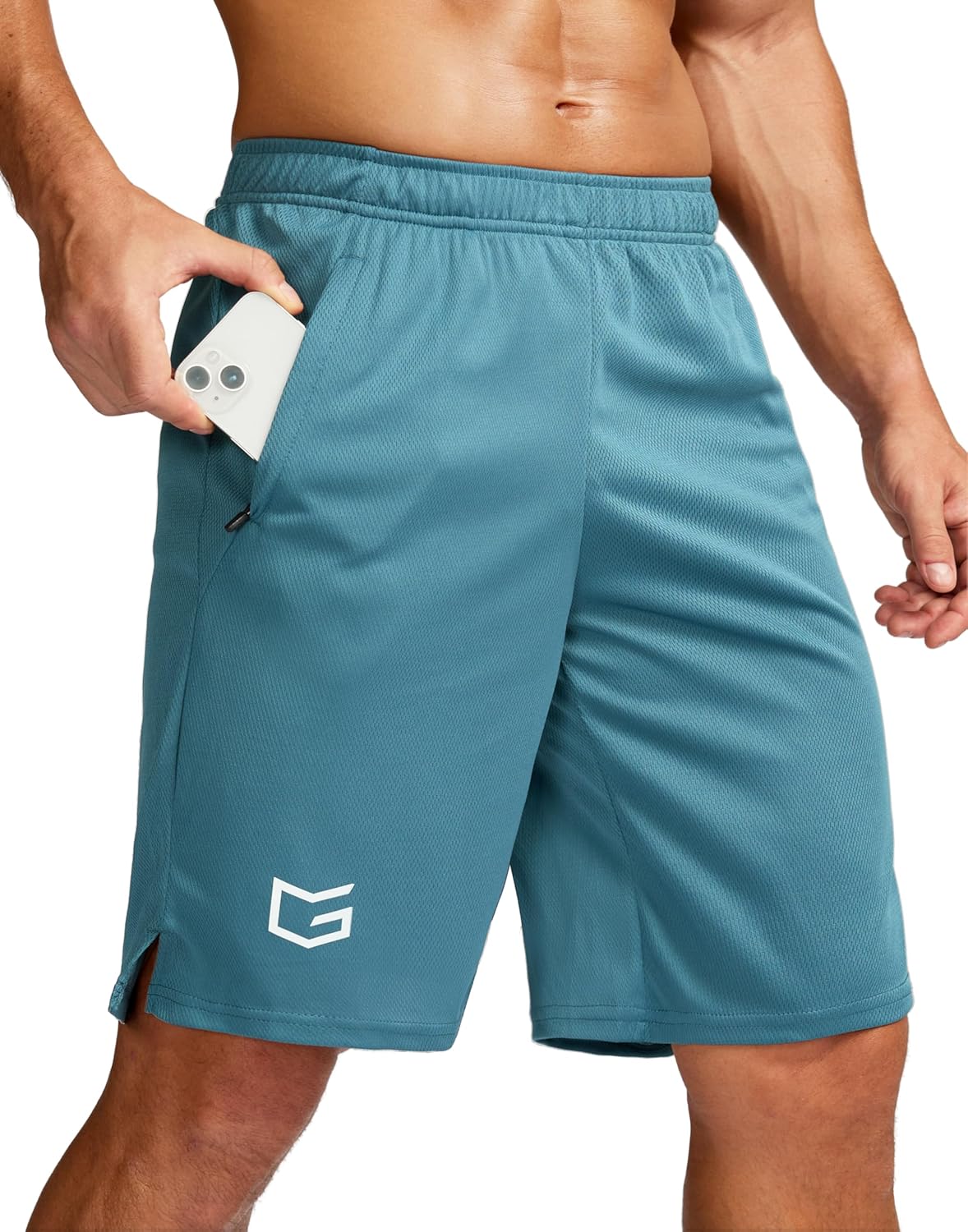 Men's 5"/ 7"/ 9" Workout Running Shorts Quick Dry Lightweight Gym Shorts with Zip Pockets