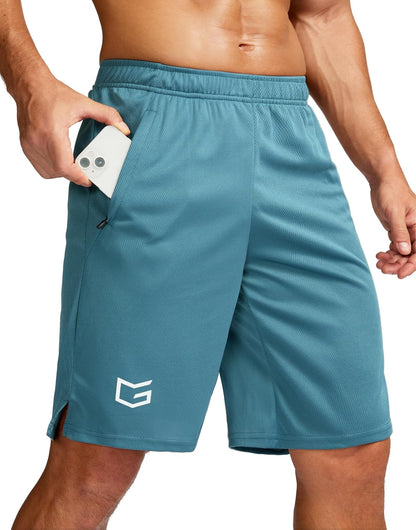 Men's 5"/ 7"/ 9" Workout Running Shorts Quick Dry Lightweight Gym Shorts with Zip Pockets