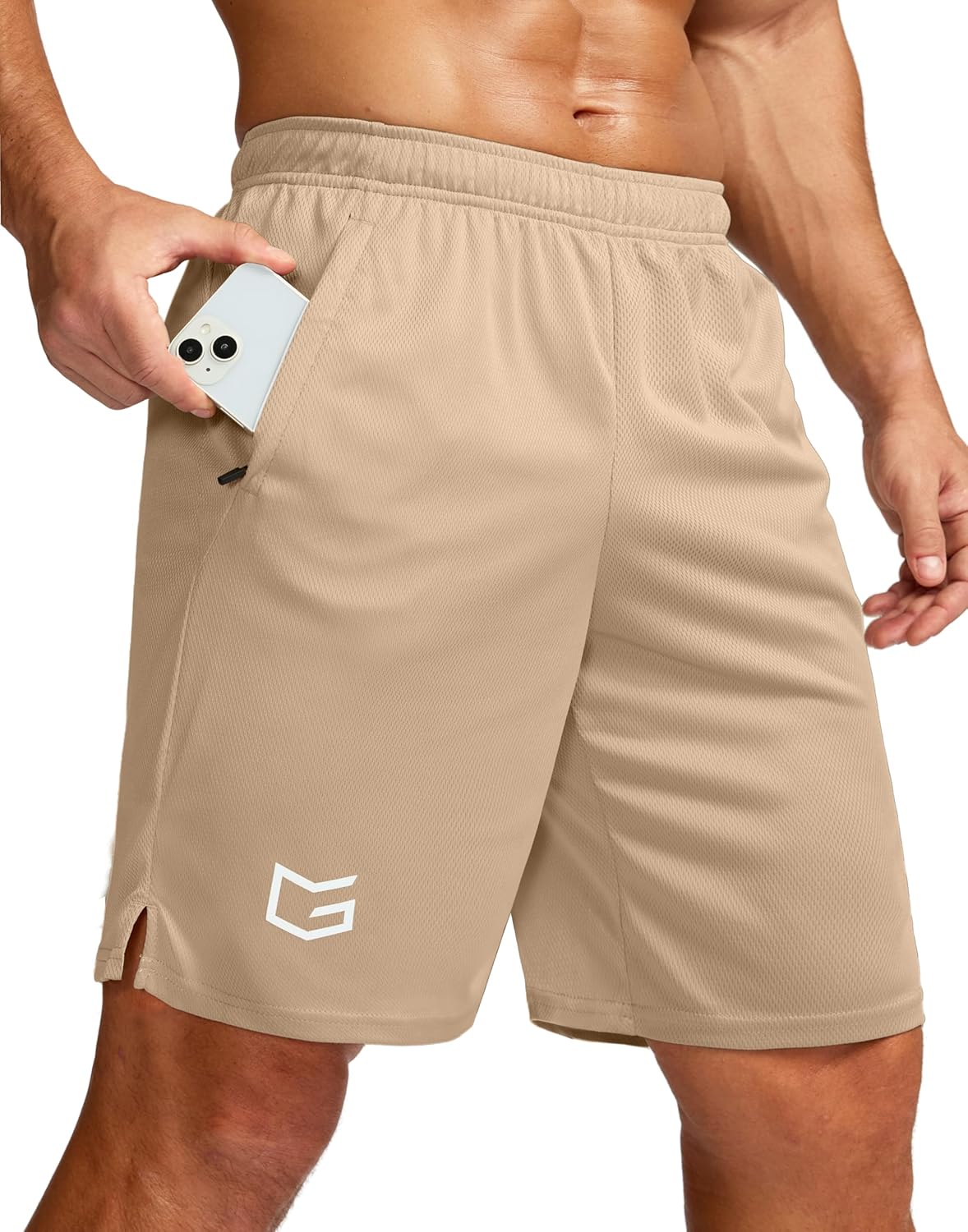 Men's 5"/ 7"/ 9" Workout Running Shorts Quick Dry Lightweight Gym Shorts with Zip Pockets