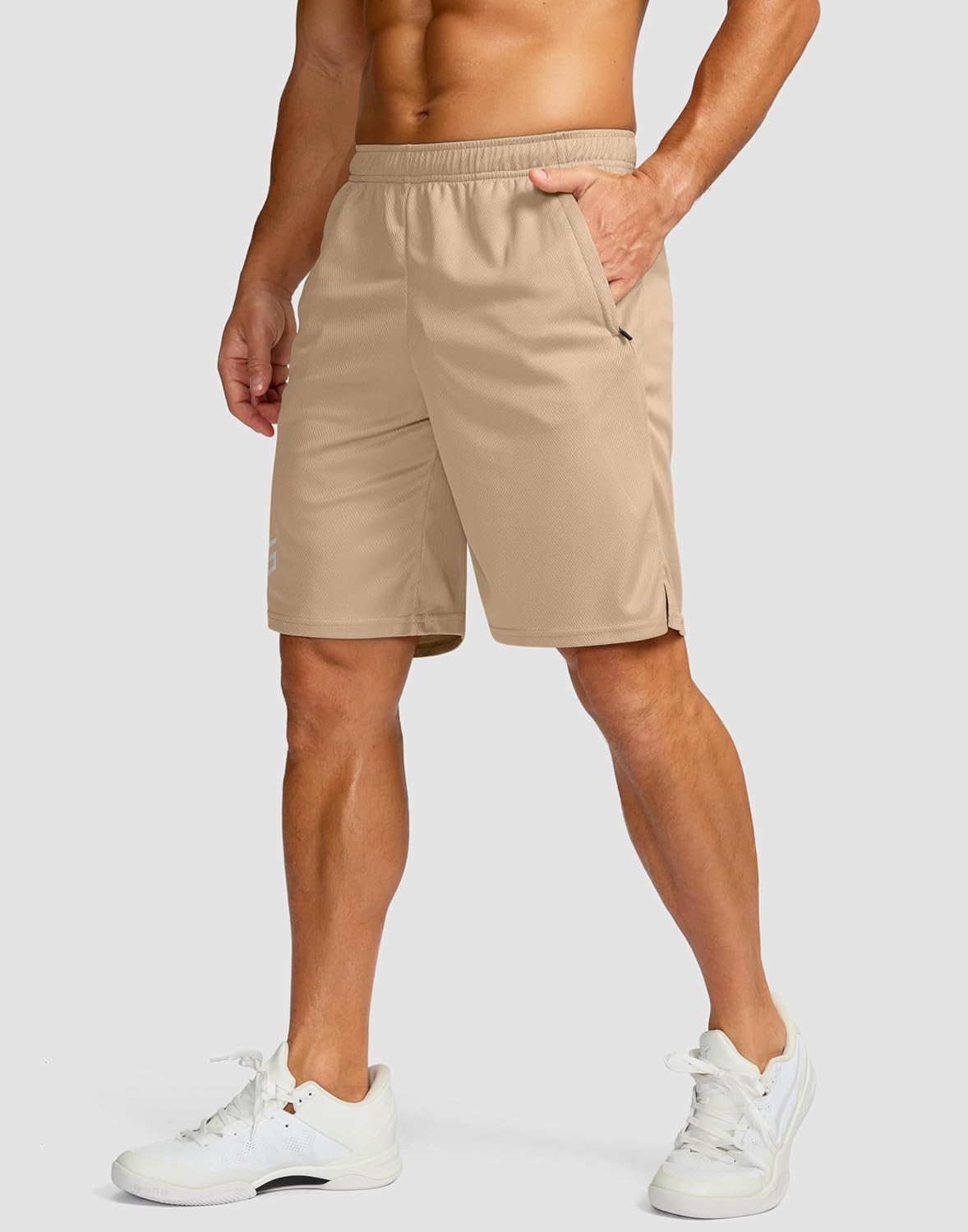 Men's 5"/ 7"/ 9" Workout Running Shorts Quick Dry Lightweight Gym Shorts with Zip Pockets