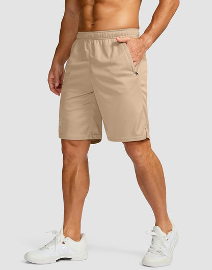 Men's 5"/ 7"/ 9" Workout Running Shorts Quick Dry Lightweight Gym Shorts with Zip Pockets
