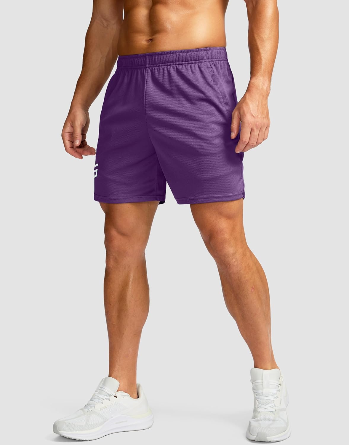 Men's 5"/ 7"/ 9" Workout Running Shorts Quick Dry Lightweight Gym Shorts with Zip Pockets