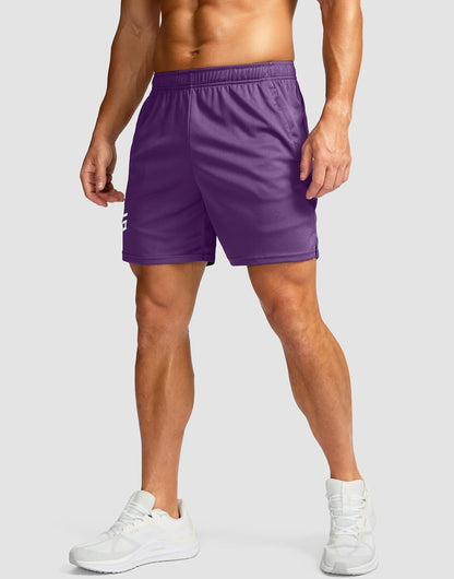 Men's 5"/ 7"/ 9" Workout Running Shorts Quick Dry Lightweight Gym Shorts with Zip Pockets