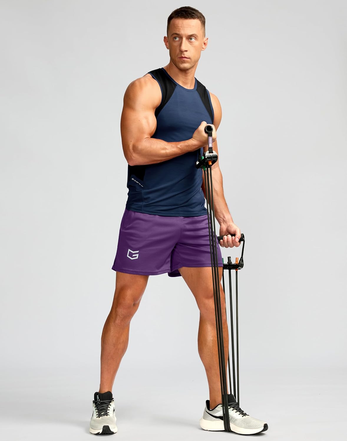 Men's 5"/ 7"/ 9" Workout Running Shorts Quick Dry Lightweight Gym Shorts with Zip Pockets