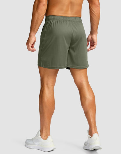 Men's 5"/ 7"/ 9" Workout Running Shorts Quick Dry Lightweight Gym Shorts with Zip Pockets