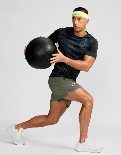 Men's 5"/ 7"/ 9" Workout Running Shorts Quick Dry Lightweight Gym Shorts with Zip Pockets